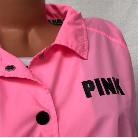 Vs Pink L Coaches Anorak Windbreaker Jacket RARE - Picture 2 of 5